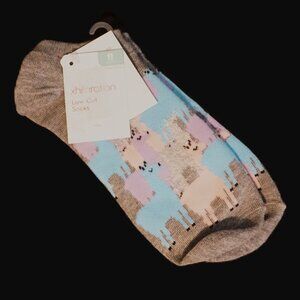 Xhilaration Gray Llama Print No Show Women’s Socks